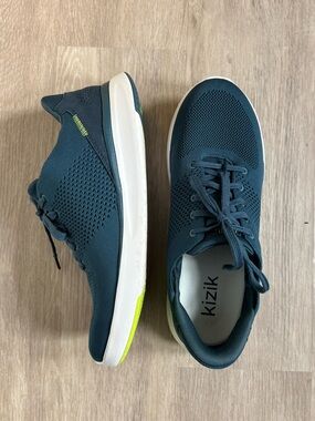 Kizik Men’s Teal Tidepool Knit Lace-Up Sneaker 13 wide NWOT hands free